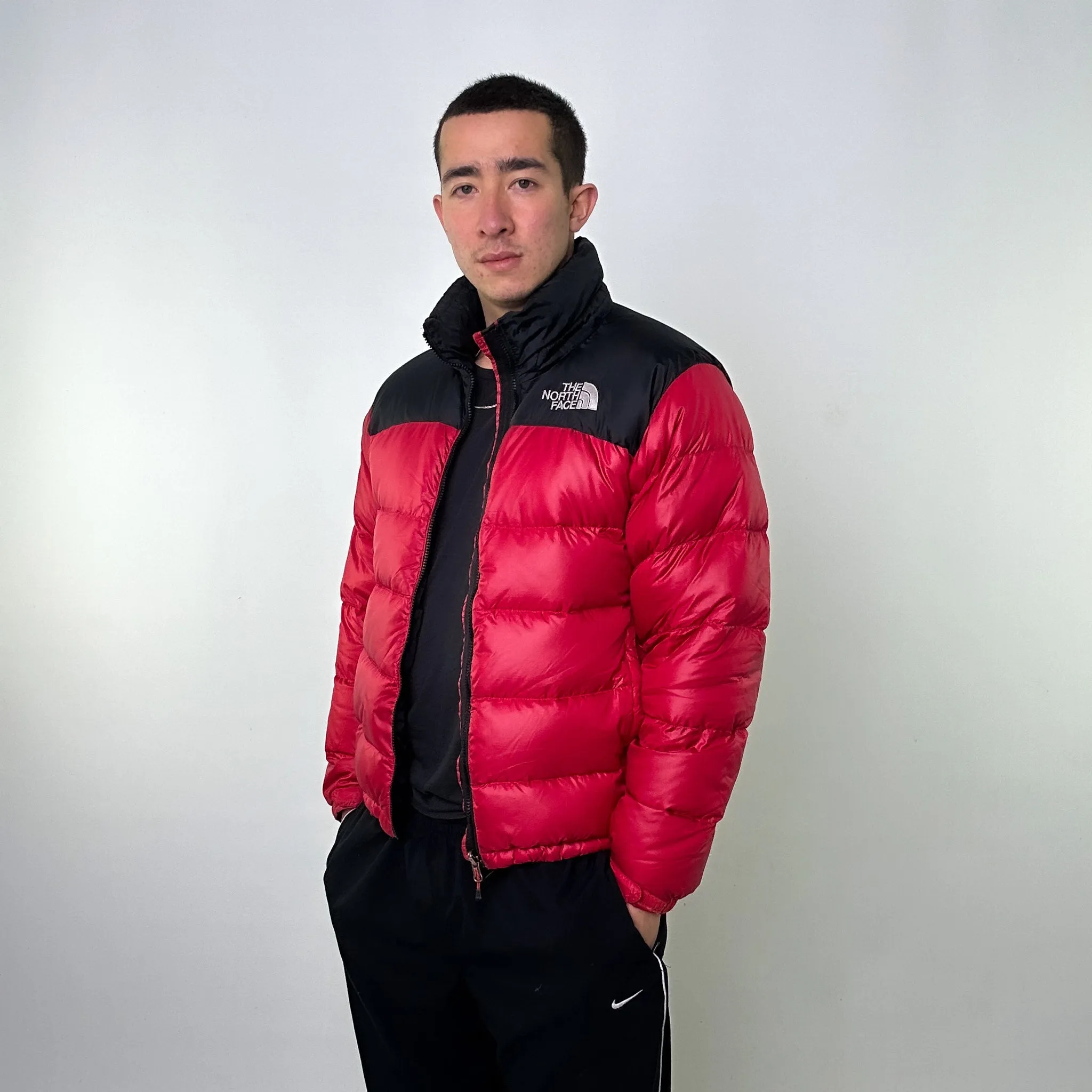 Red 90s The North Face 700 Series Puffer Jacket Coat (M)