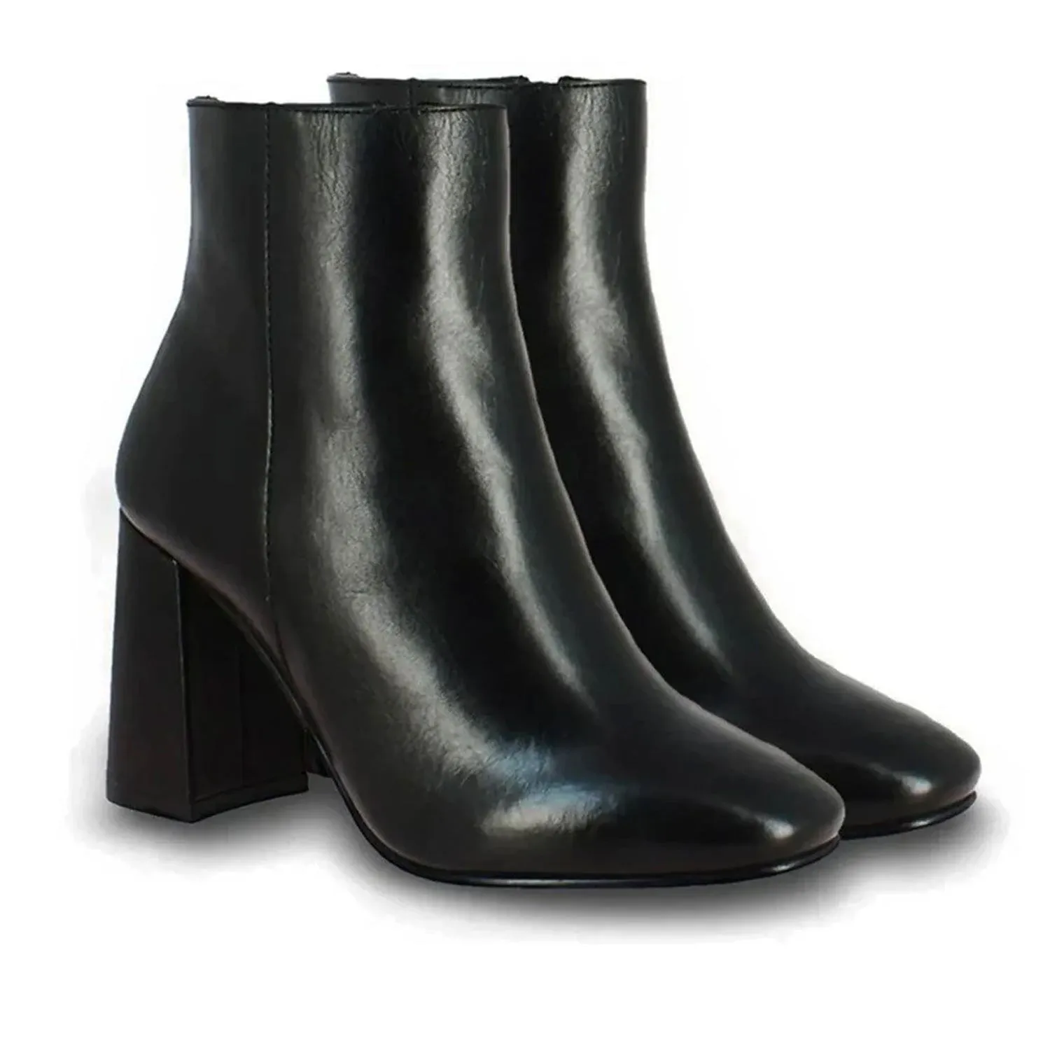 Saint Alexa Black Leather Ankle Boots