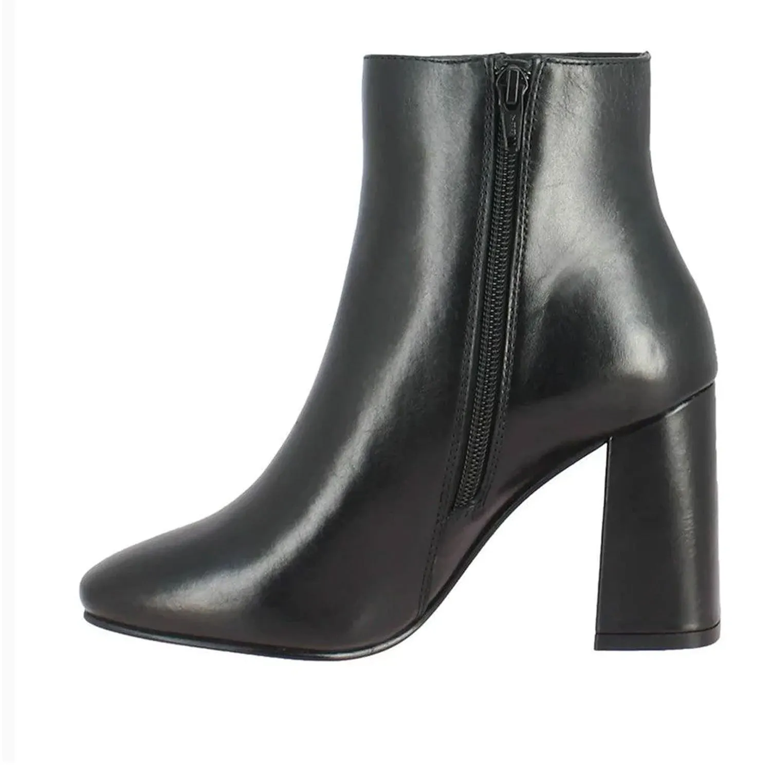 Saint Alexa Black Leather Ankle Boots