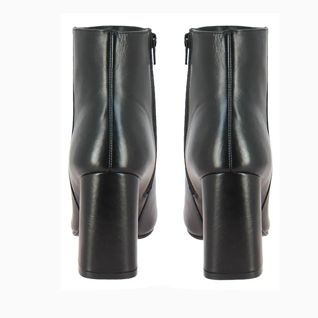 Saint Alexa Black Leather Ankle Boots