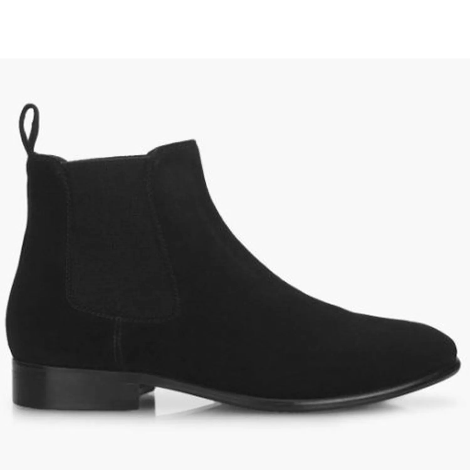 Saint Dylan Black Suede Leather Chelsea Boots