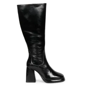 Saint Jolène Black Harrod Patent Leather Long Boots