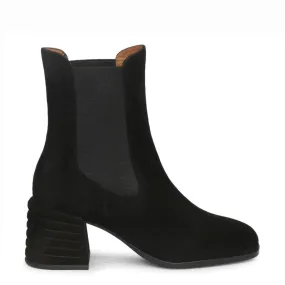 Saint Rachel Black Leather High Ankle Boots