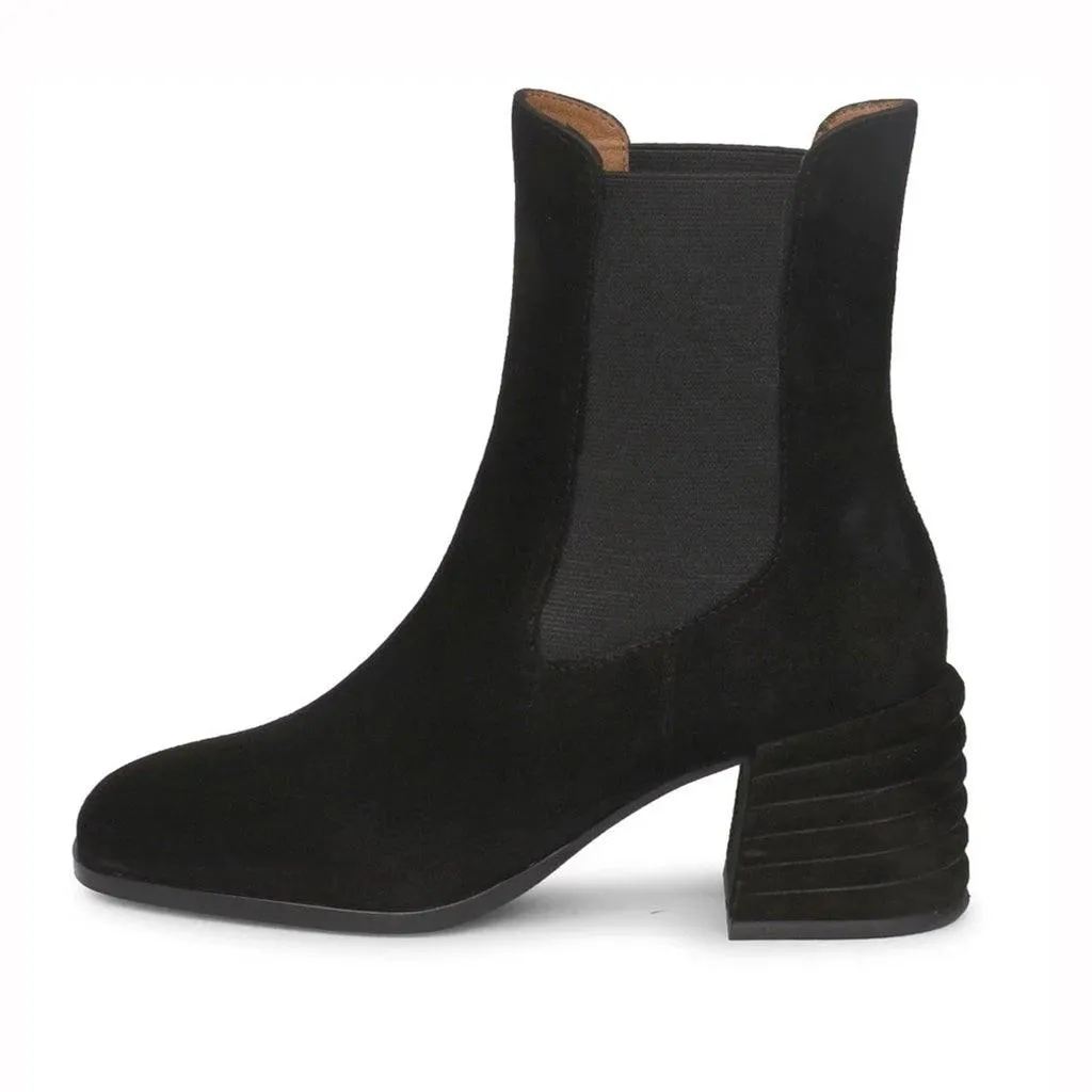 Saint Rachel Black Leather High Ankle Boots