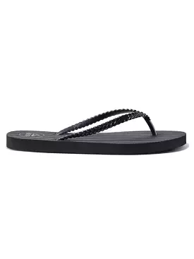 Seaside Twist Black Sandals