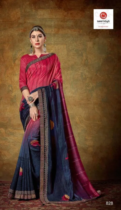 Seemaya Launched Madhulika Fancy Vichitra Border Designer Sarees