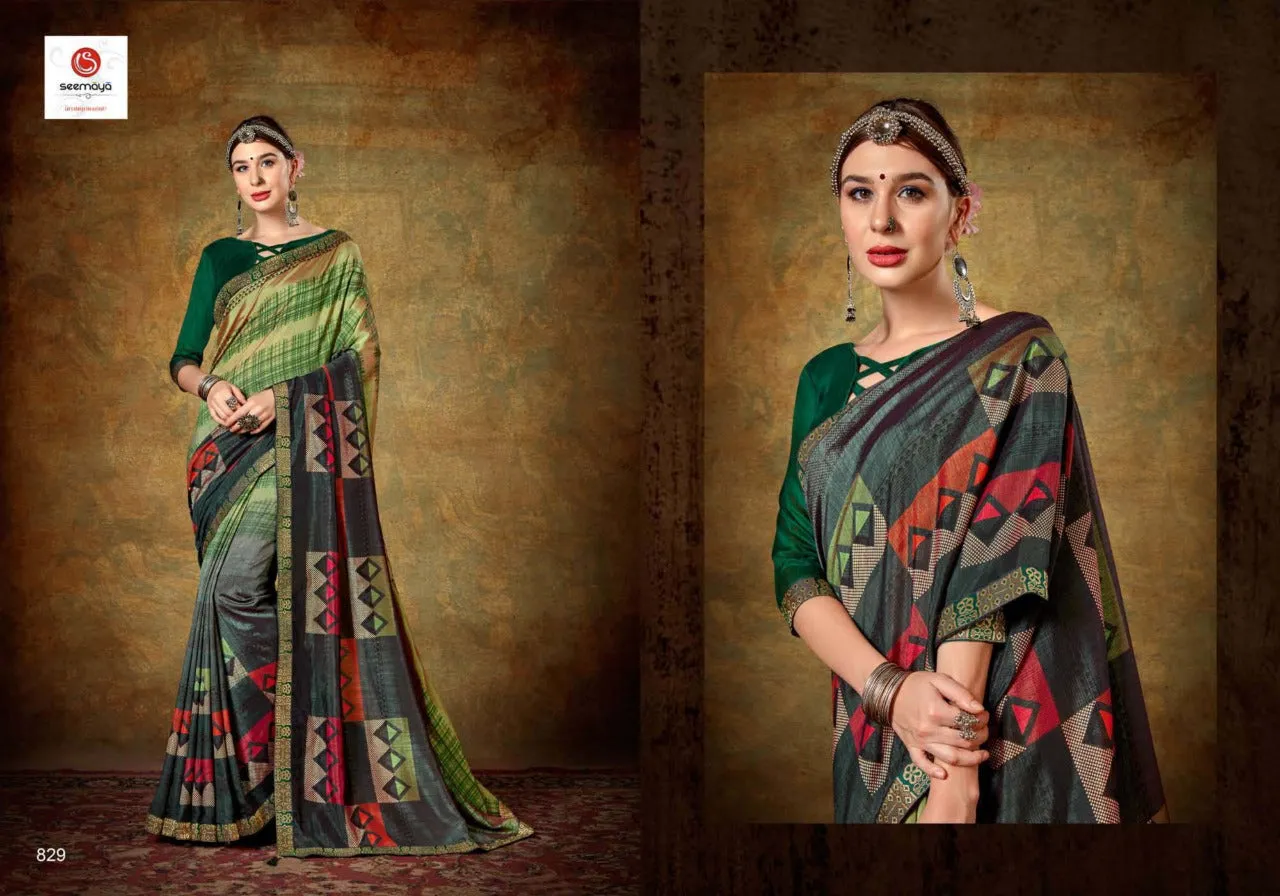 Seemaya Launched Madhulika Fancy Vichitra Border Designer Sarees