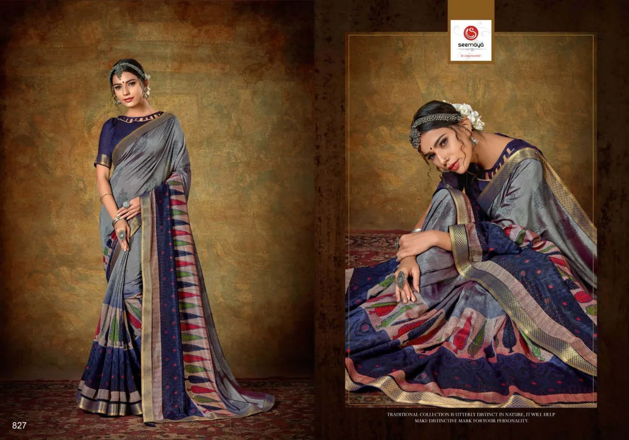 Seemaya Launched Madhulika Fancy Vichitra Border Designer Sarees