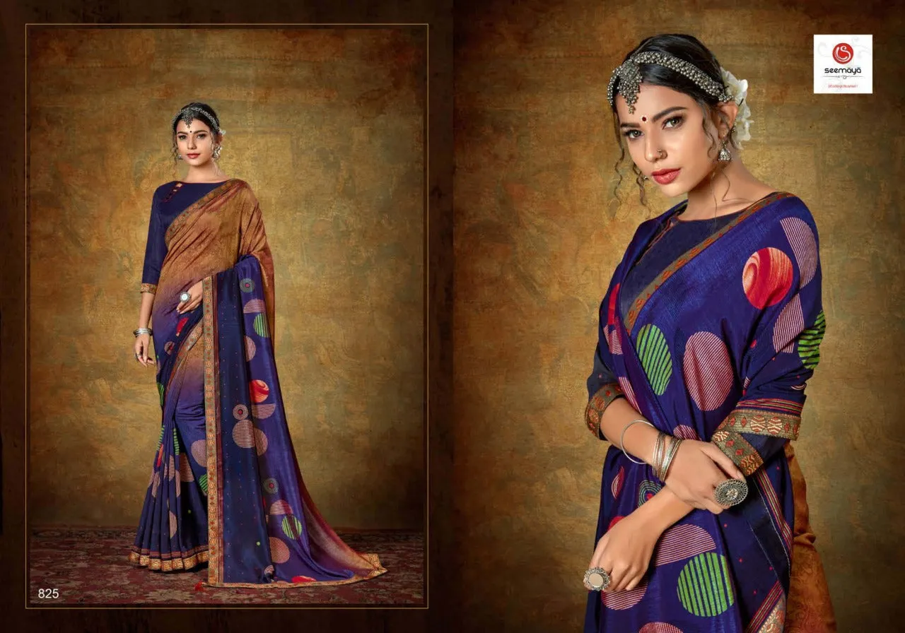 Seemaya Launched Madhulika Fancy Vichitra Border Designer Sarees