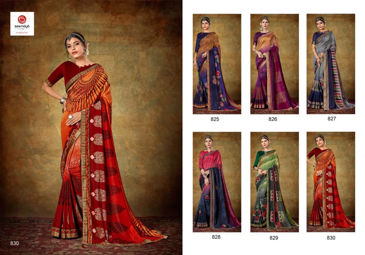 Seemaya Launched Madhulika Fancy Vichitra Border Designer Sarees