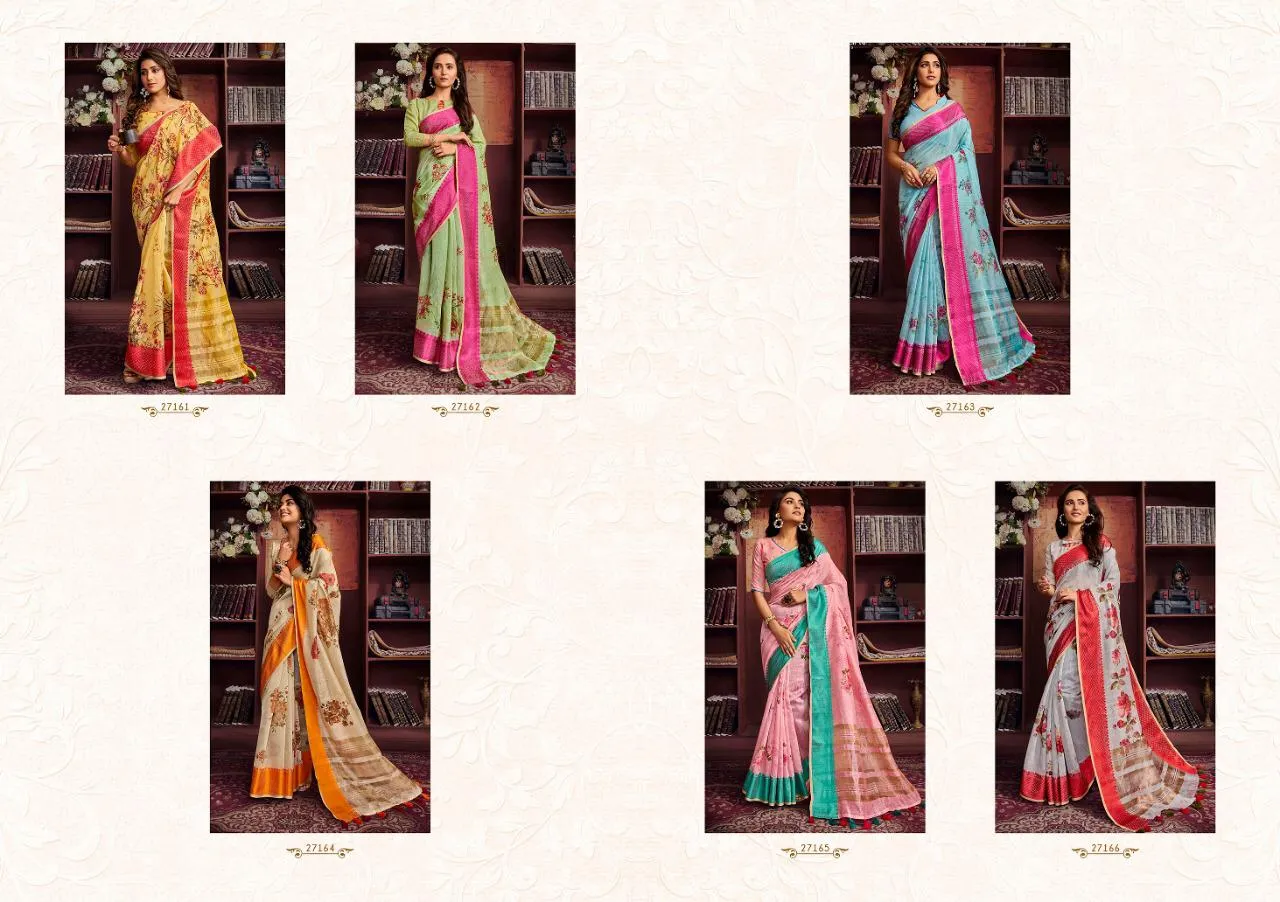 Shakunt Waves Launched Peaceful Cotton Printed Casual Wear Sarees