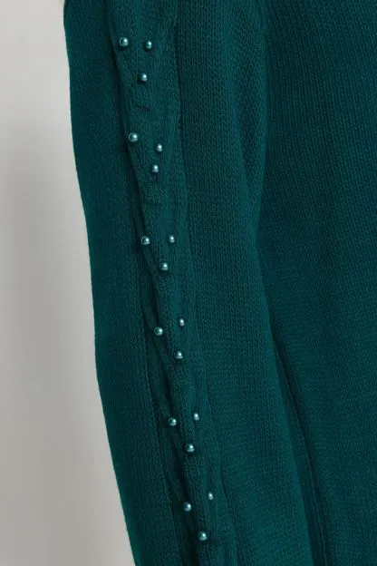 Sleeve Pearl Detailed Sweater