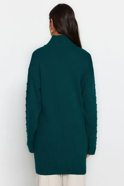 Sleeve Pearl Detailed Sweater