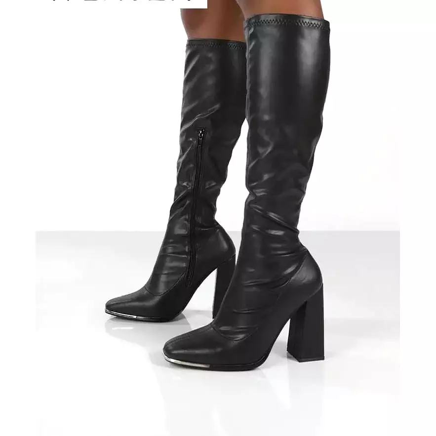 Square Toe Thick Heel Boots