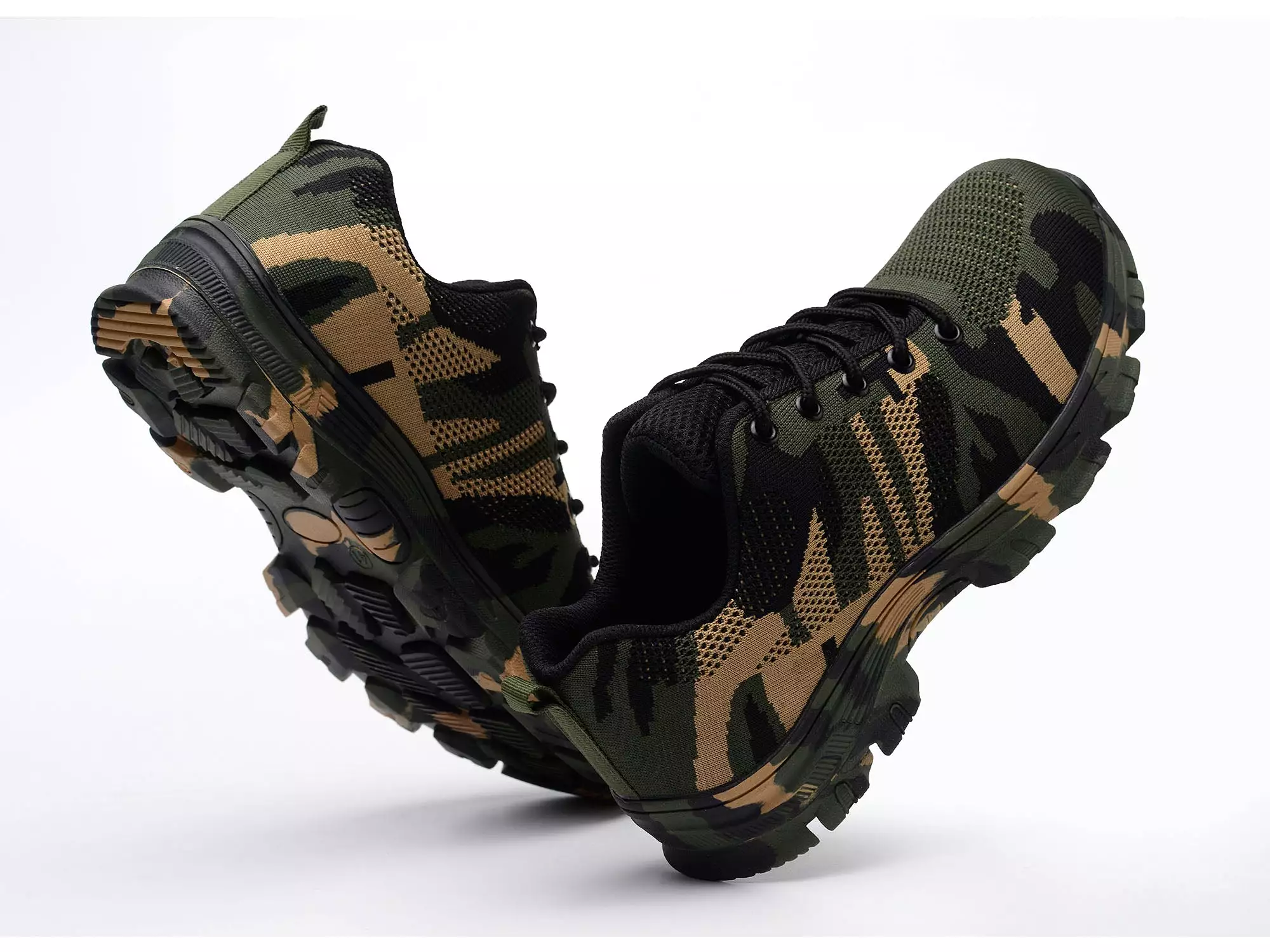 Steel Toe Safety Shoes for Men Women Industrial Sneakers Camouflage Work Shoes