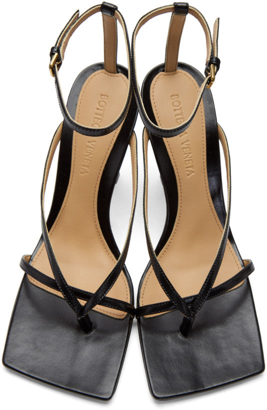 Stretch Square Sandal 90, Black