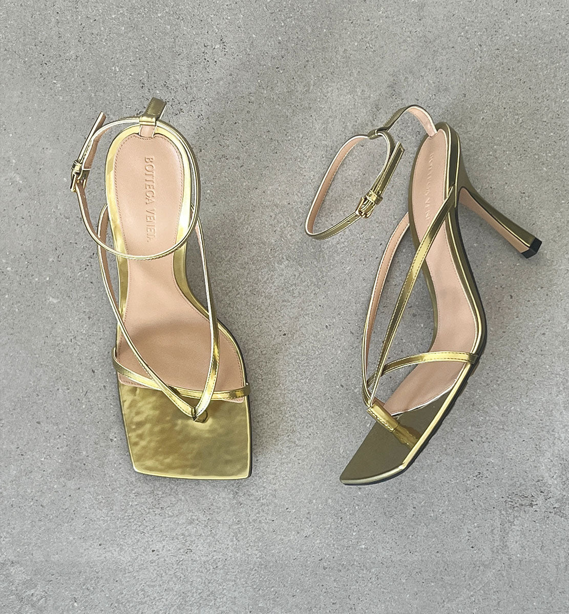 Stretch Square Sandal Mirror Gold