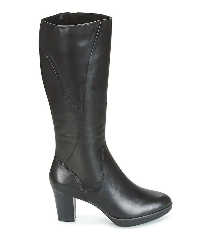 Tamaris Leather Boots Black 25524