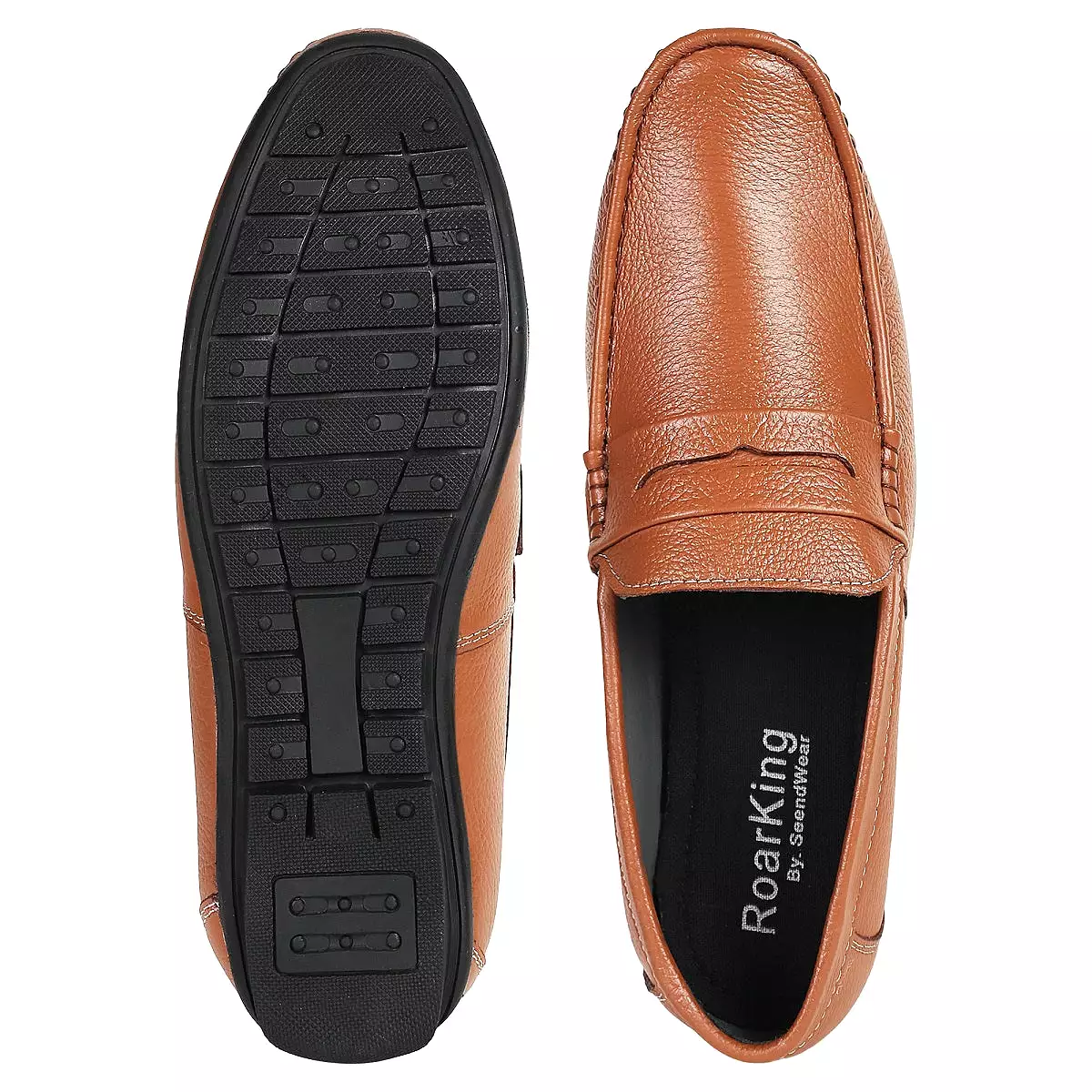 Tan Leather Loafers for Men