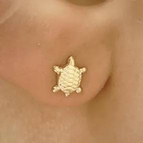 Teen Stud 14k GF Turtle