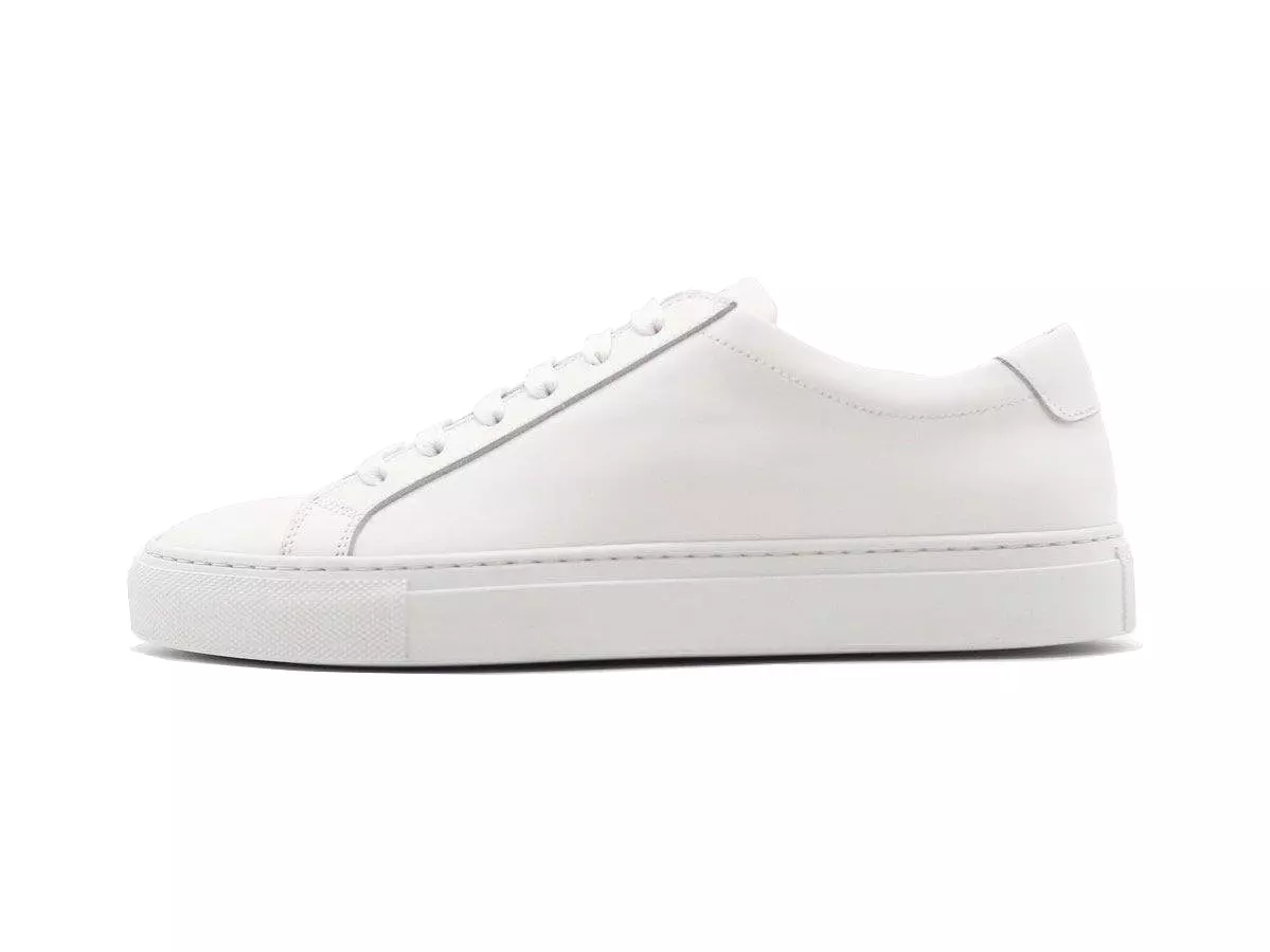 Tomlins Women's Calf Leather Low Top Sneakers - White