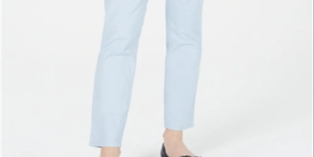 Tommy Hilfiger Women's Cuffed Chino Straight Leg Pants Blue Size 6