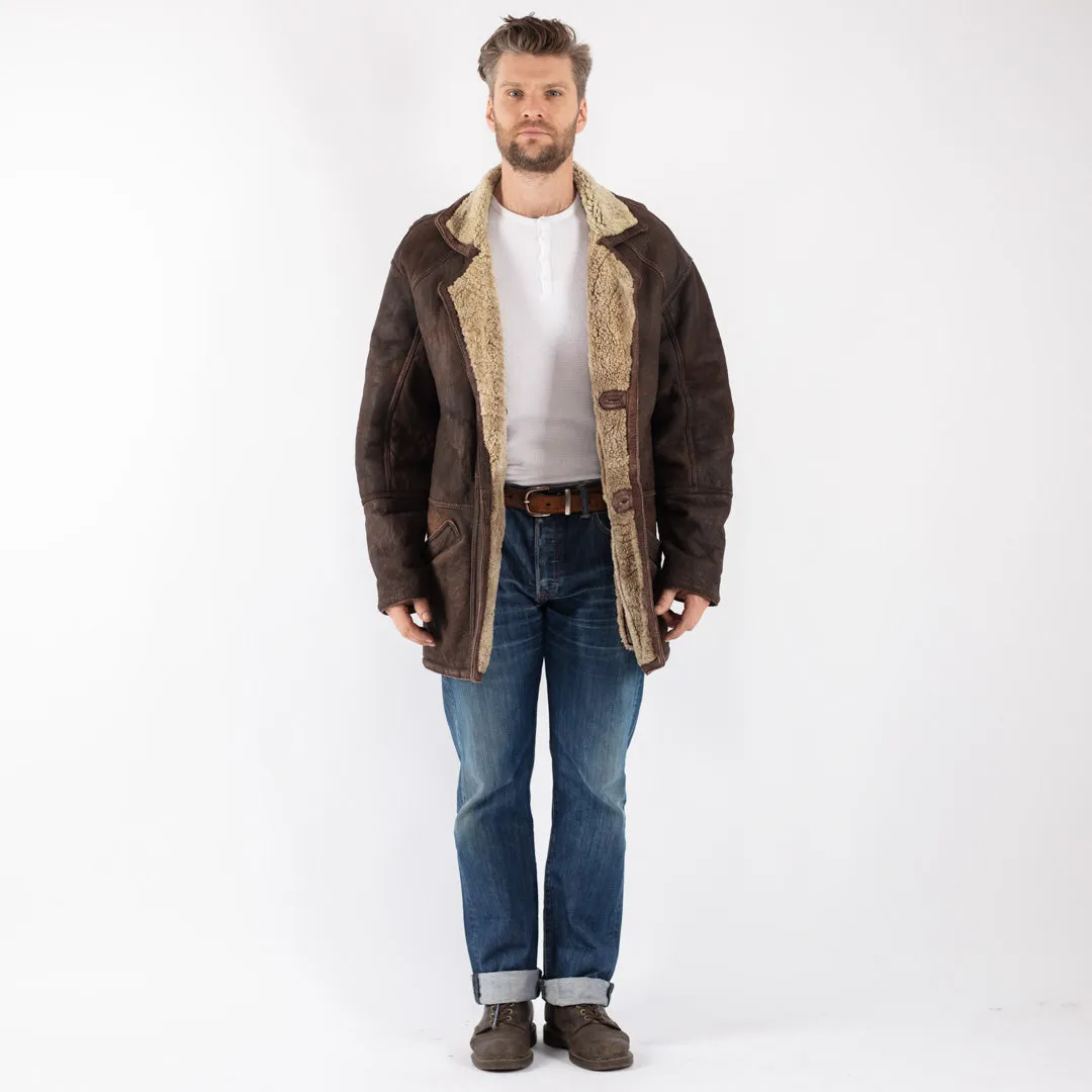 Vintage 90's Men Sheepskin Coat in