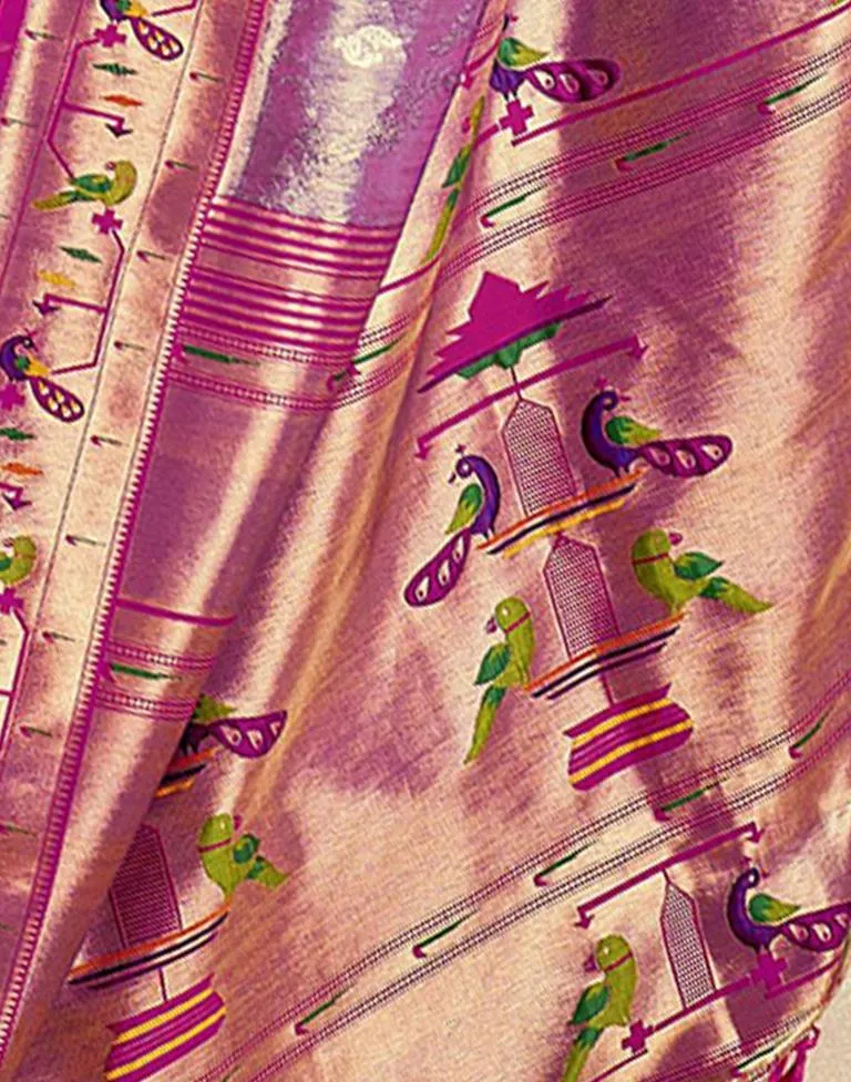 Voilet Silk Woven Sarees