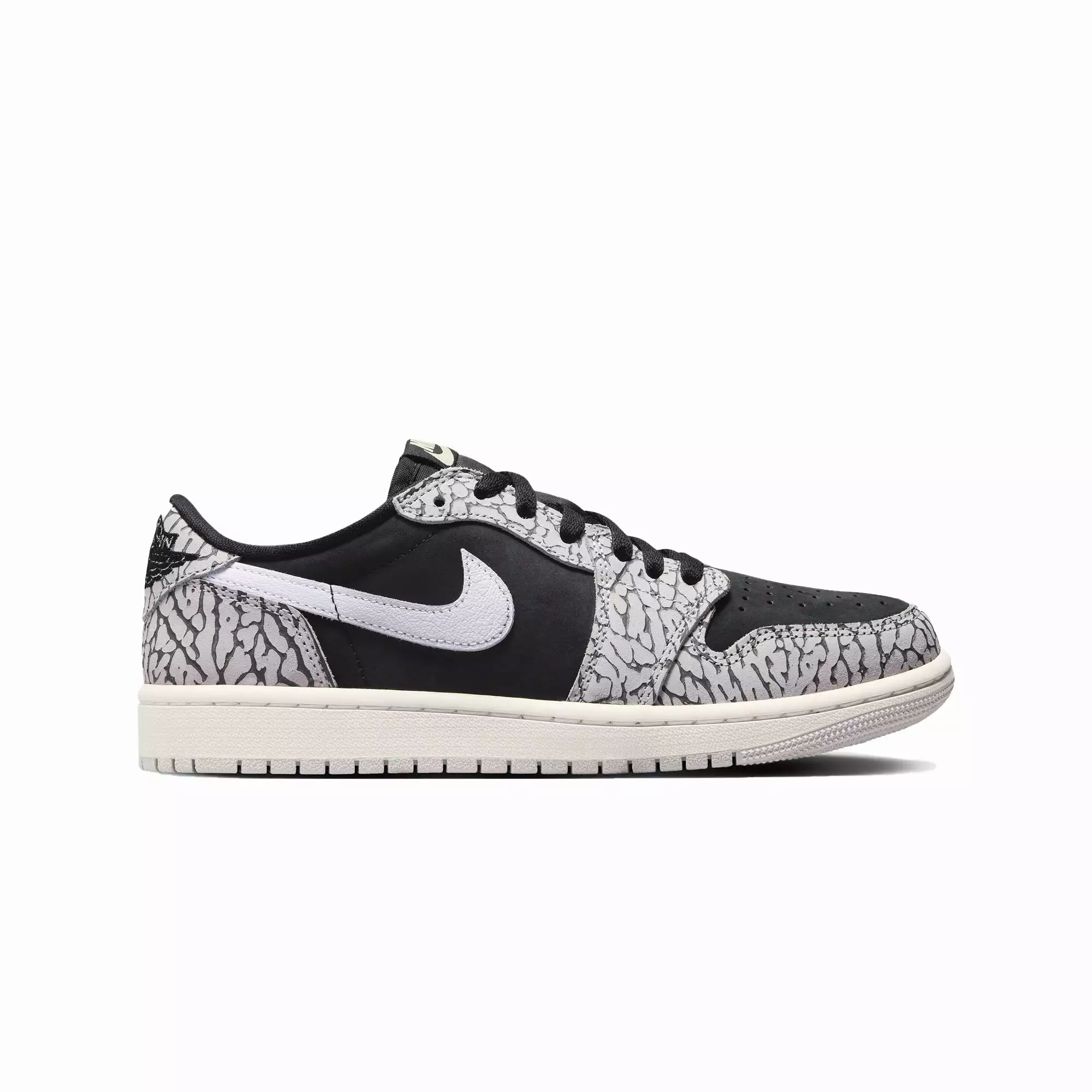 WMN'S AIR JORDAN 1 LOW OG 'BLACK/MUSLIN-TECH GREY-WHITE'