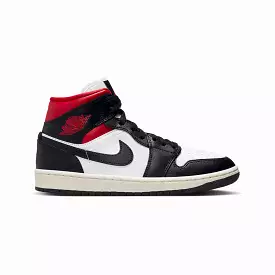 WMN'S AIR JORDAN 1 MID 'BLACK/GYM RED-SAIL'