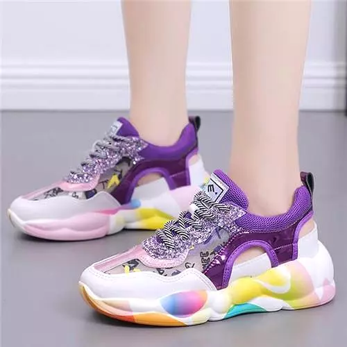 Women's Sequins Dad Sneakers