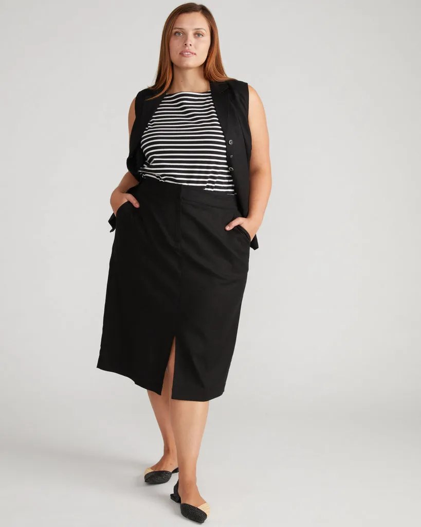 Wooster Linen Skirt - Black