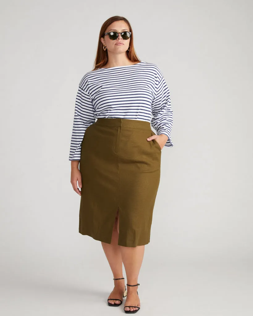 Wooster Linen Skirt - Budding Stem