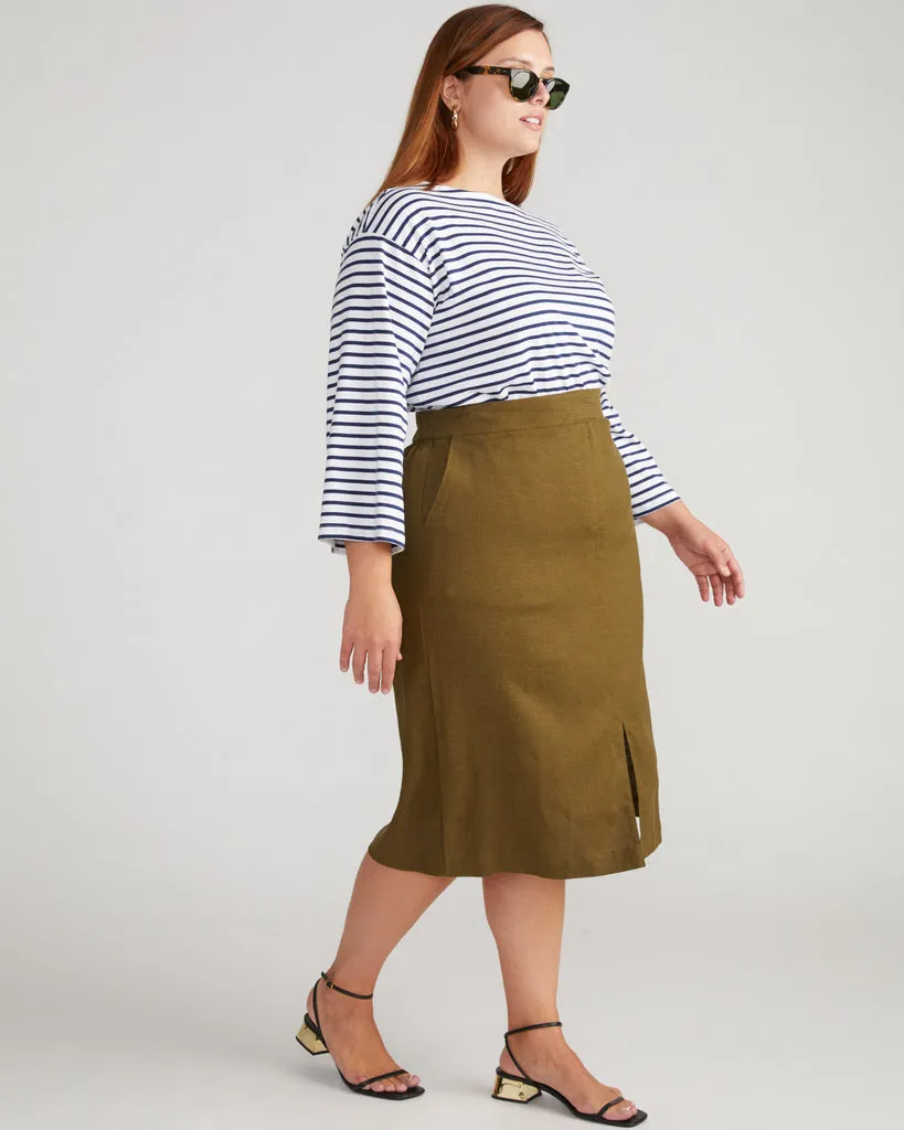 Wooster Linen Skirt - Budding Stem