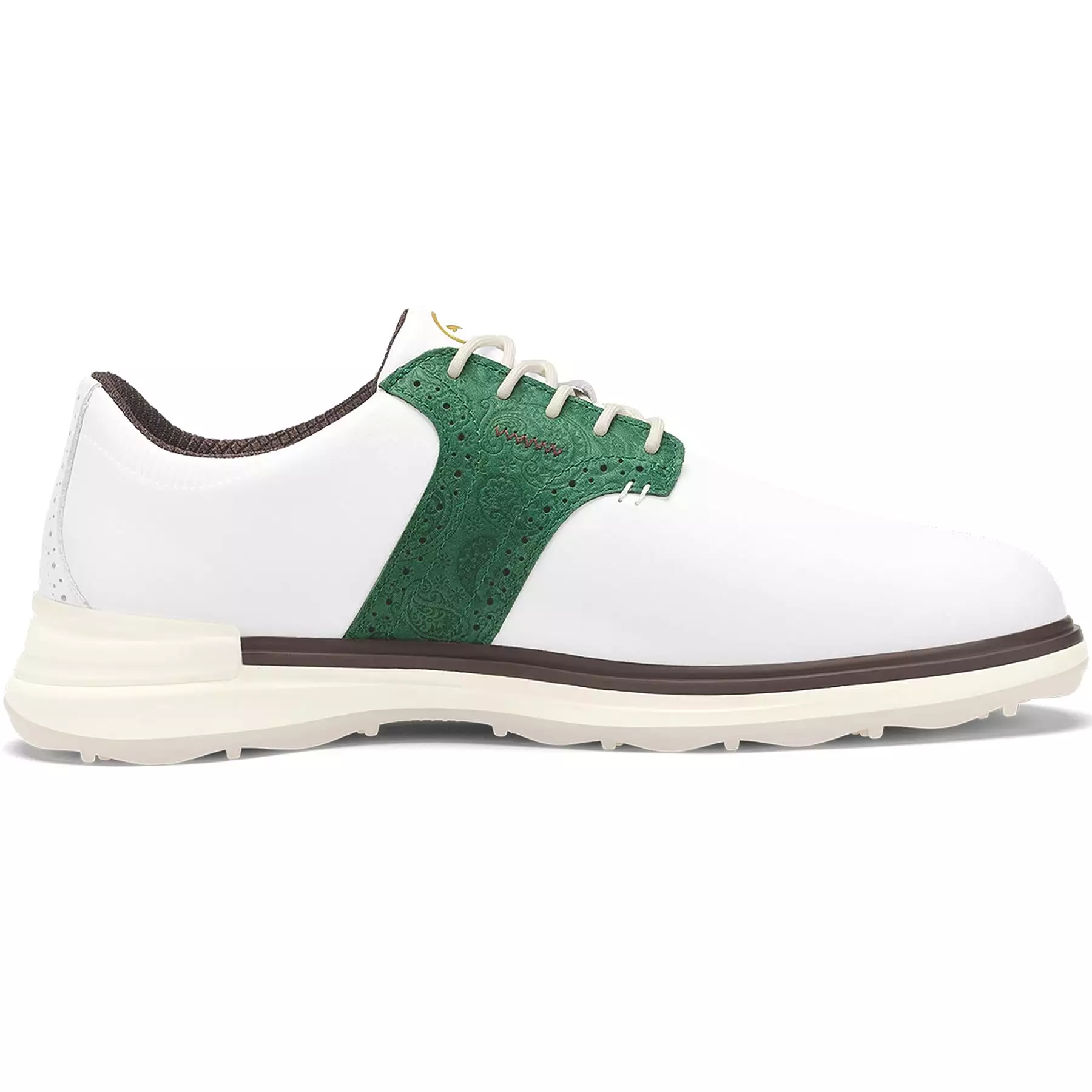 x QGC Avant Leather Spikeless Golf Shoes White/Green - SS24