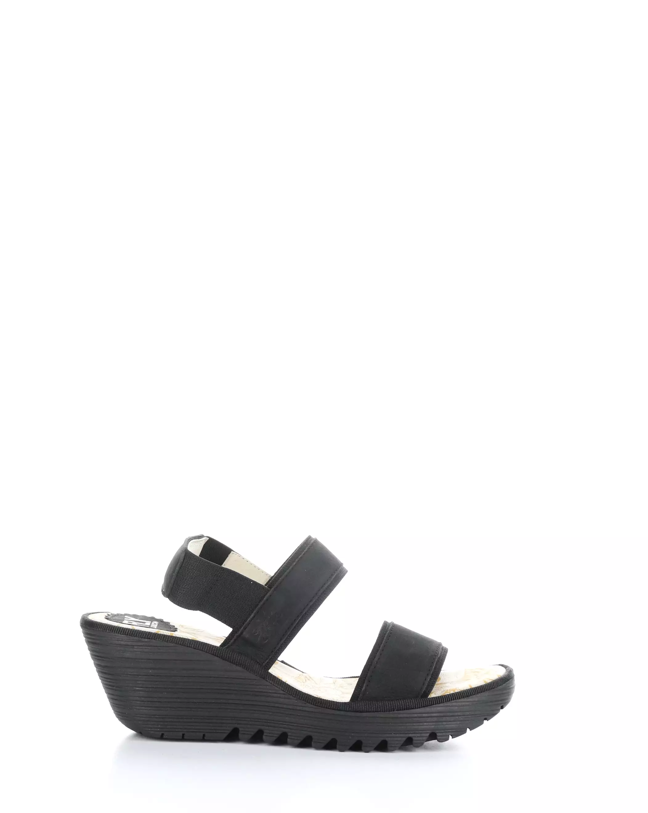 YACO416FLY 000 BLACK Elasticated Sandals