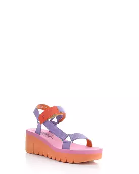 YEFA726FLY 008 VIOLET/ORANGE Velcro Sandals