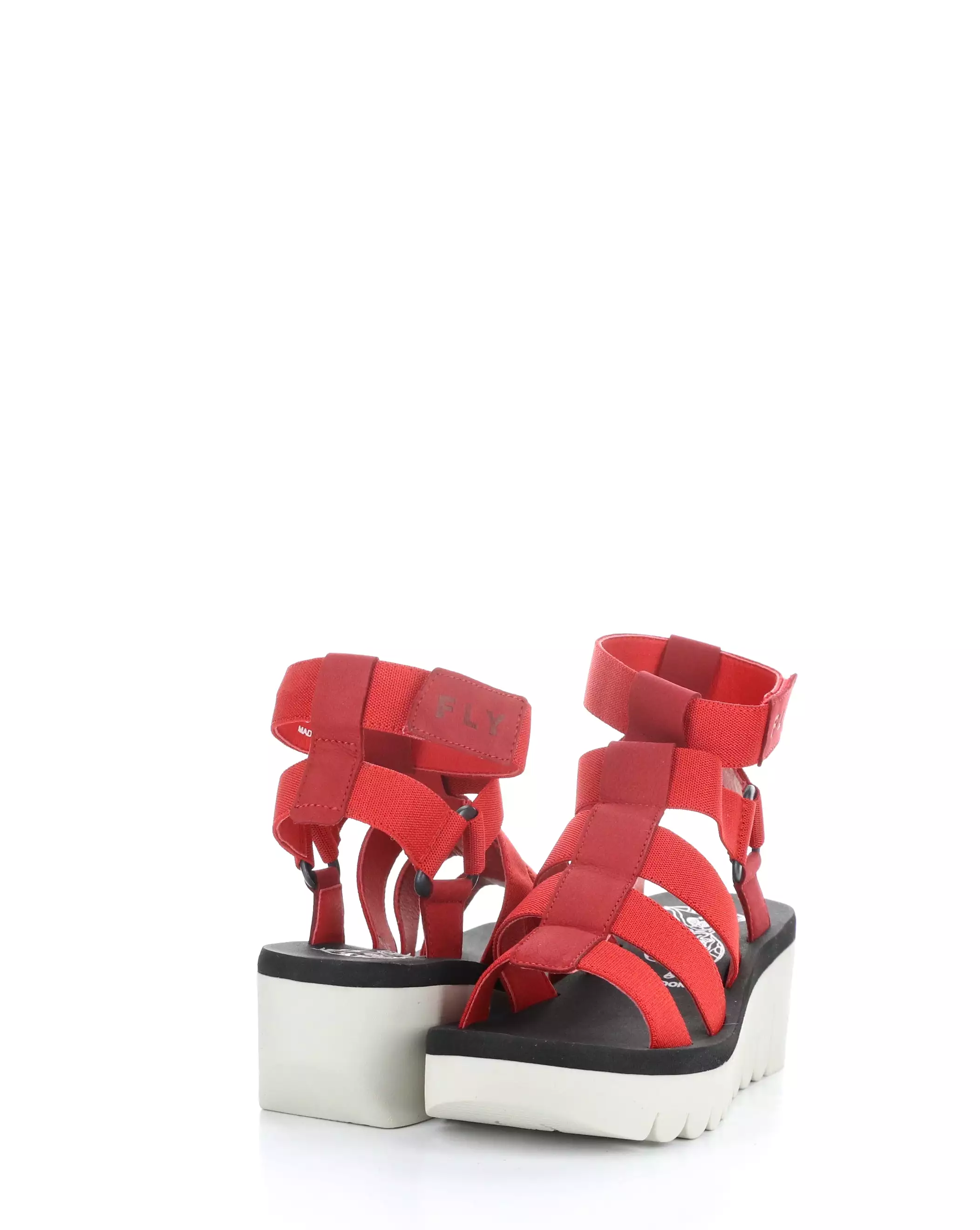 YUFI032FLY Red Velcro Sandals