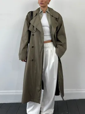 Yves Saint Laurent Pure Cotton Double Breasted Belted Trench Coat - XXL